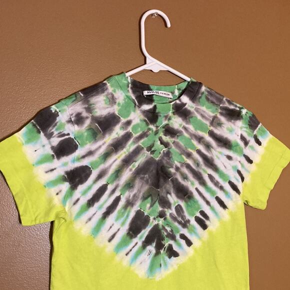 NWOT Agolde Premium Tye Dye Baby Tee Sz X Small - Picture 9 of 12